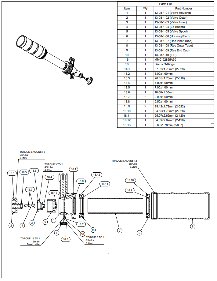 [13-08-1-01] Secus Subcomponents (Valve Housing)